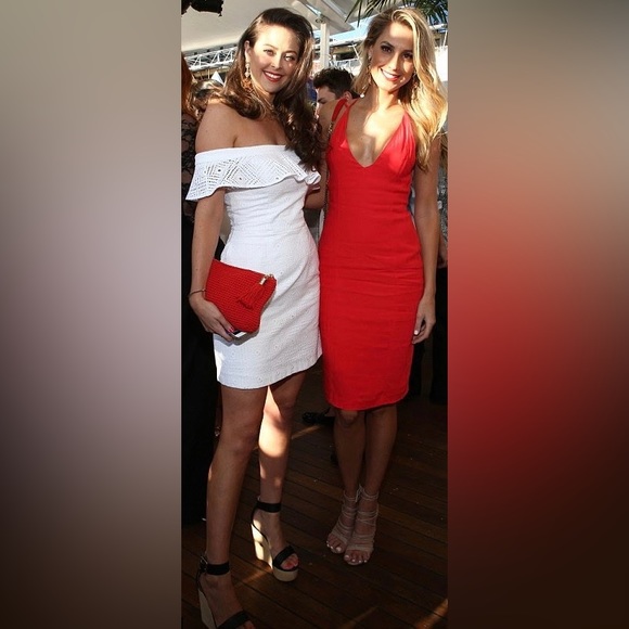 KOOKAI White Broderie Anglaise Embroidered Off The Shoulder Mini Dress - Picture 2 of 16